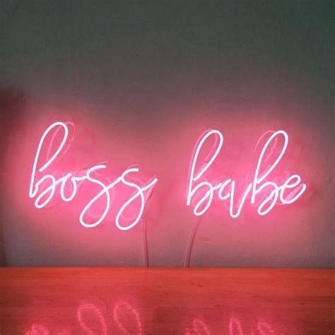 Boss Babe Neon Sign Neon Signs Pink Neon Sign Boss Babe