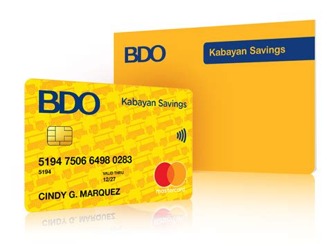 BDO Kabayan Savings ATM Card | BDO Unibank, Inc.