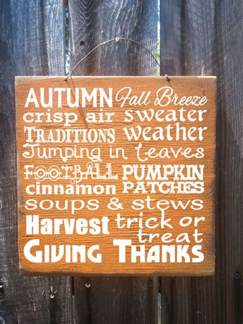 Fall Decor Fall Sign Autumn Words Sign Fall Words Sign Etsy