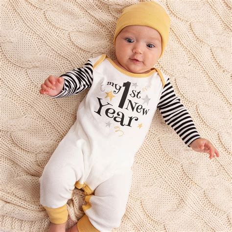 My First New Year Clothes Newborn Infant Baby Boy Girl New Year Outfits