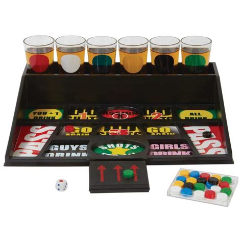 People don't often remember the dip, the small talk or the songs played at a party, but they will never a drinking game is a contest where the loser has to drink a shot or a sip of their drink as a consequence for losing a game or a part of a game. Shot Glass Drinking Game — 31 pc Set - The Flask Store