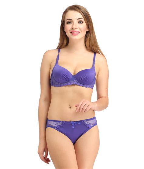 Buy Lady Silk Blue Nylonlycra Bra Panty Sets Online At Best Prices In India Snapdeal