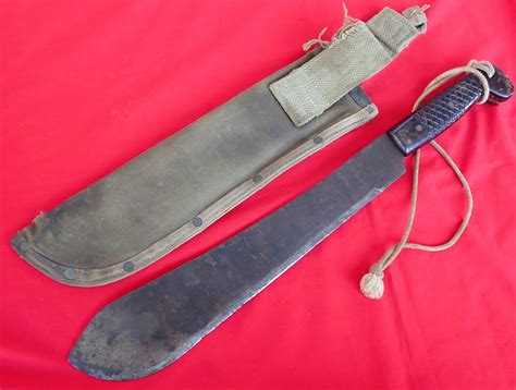 Ww2 Australian Machete Knife With Scabbard Dated 1945 Jb Military