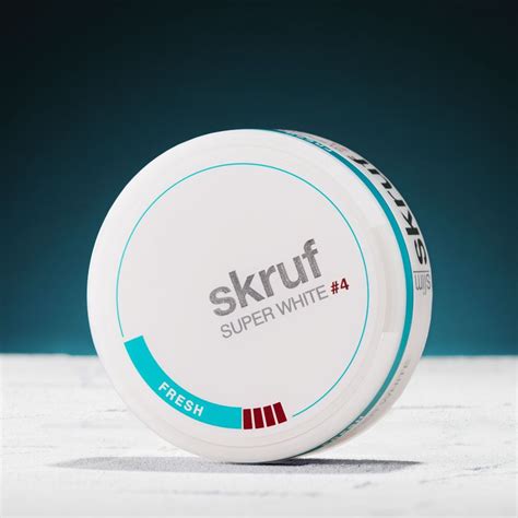 Jun 28, 2021 · köp snus online fraktfritt hos nettotobak.com. SKRUF SUPER WHITE, FRESH #4 - Snus Tobacco-Free - Extra ...