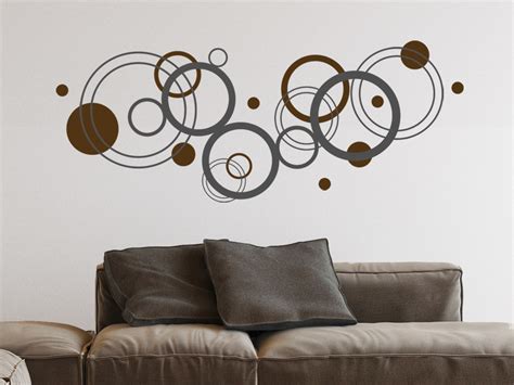 Bringen sie stil und flair in ihren wohnbereich. Zweifarbiges Wandtattoo Ornament Moderne Kreise von ...