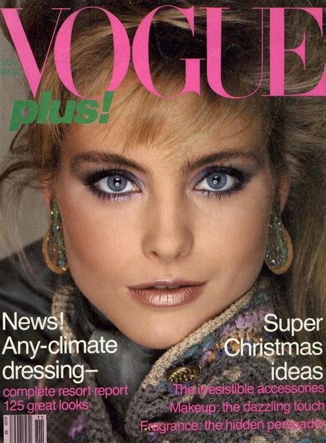 Vogue Womens Cover November 1981 Shot 1 Kim Alexis Vogue Covers 1980s Makeup