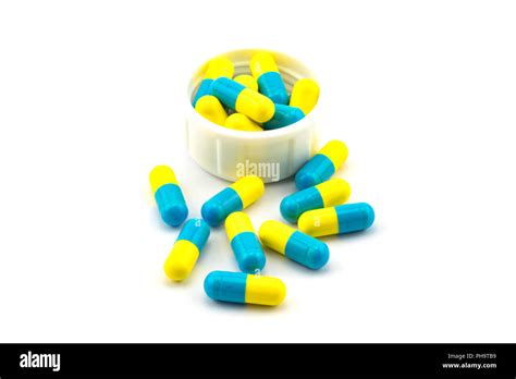 Blue and white capsule hi-res stock photography and images - Alamy