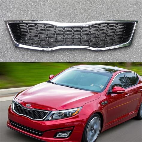 1pcs Honeycomb Chrome Front Bumper Upper Grill Grille Insert For Kia