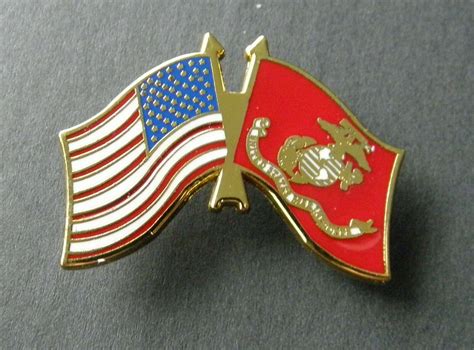 Marine Corps Marines Combo Flag Lapel Pin Badge 125 Inches Usmc Us