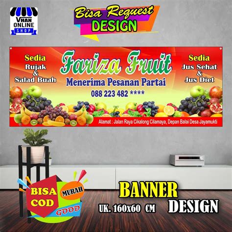 Jual Spanduk Banner Kios Buah Dan Jus Buah Jualan Buah Buahan Keren