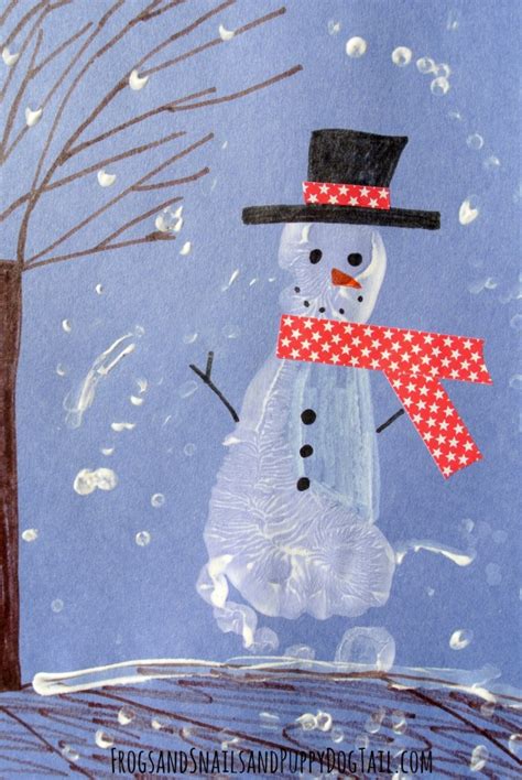 Footprint Snowman Craft For Kids Fspdt