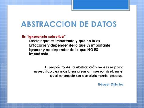 Abstraccion De Datos