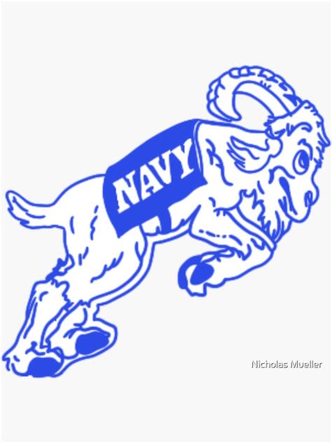 Bill The Goat Us Naval Academy Logo Sticker For Sale By Nick1713