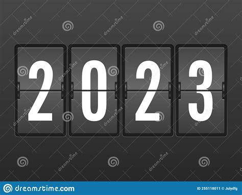 Flip Clock New Vector Illustration 255118011 