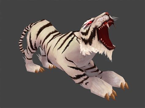Animated White Tiger 3d Model 3ds Max Files Free Download Cadnav