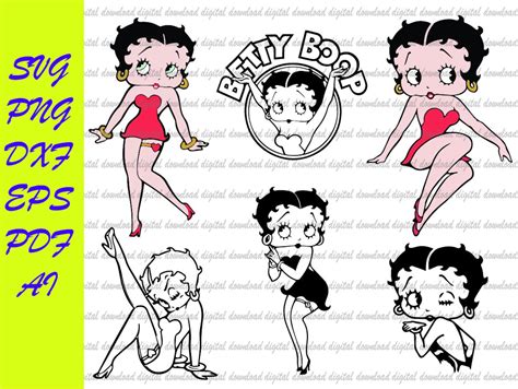Betty Boop Black Betty Boop Svg Betty Boop Cricut Etsy