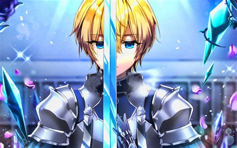 Download Wallpapers Eugeo Blue Sword Sword Art Online Manga Guy