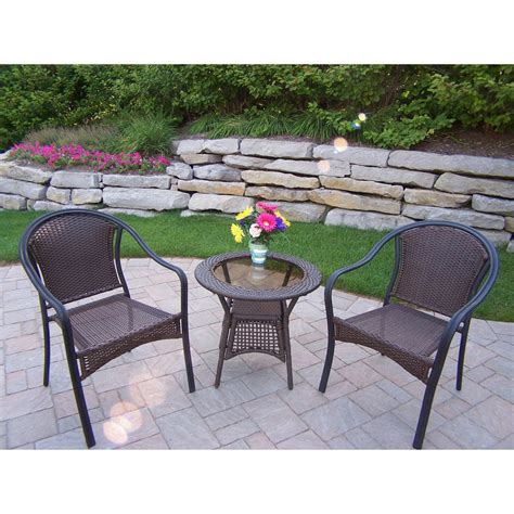 Oakland Living Tuscany All Weather Wicker Patio Bistro Set