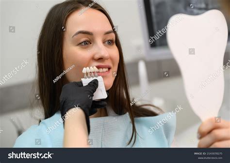 Dentist Work Dental Clinic Matching Shades Stock Photo