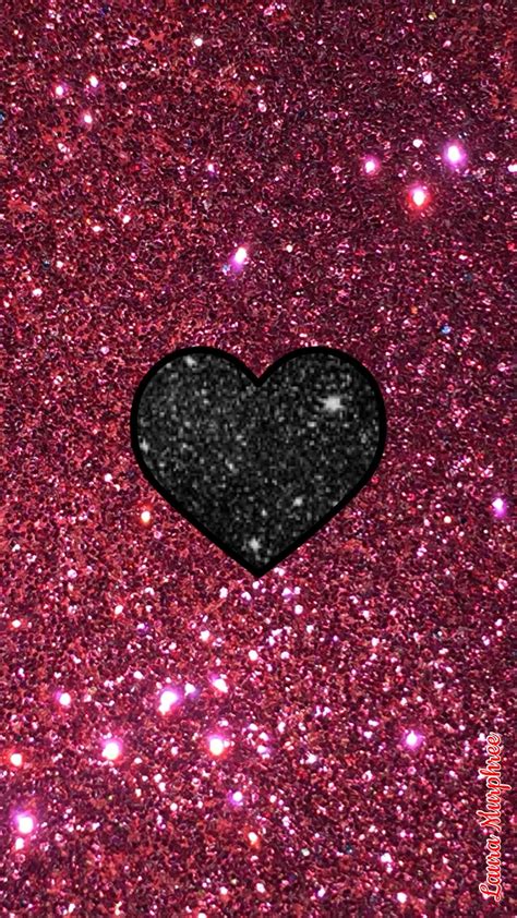 Glitter Heart Phone Wallpaper Sparkle Background Bling Shimmer Sparkles