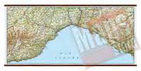 Mappa Murale Liguria Mappa Murale Plastificata Con Eleganti Aste In