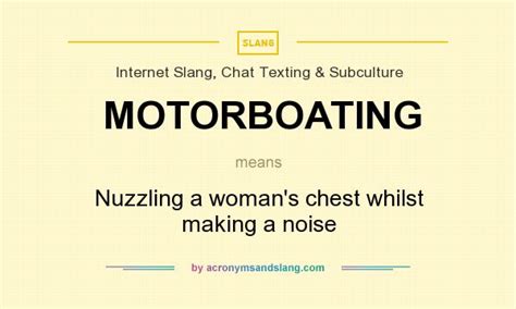 What Does Motorboating Mean Definition Of Motorboating Motorboating Stands For Nuzzling A