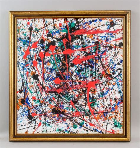 Sold Price Jackson Pollock American Abstract Oil On Canvas July 4
