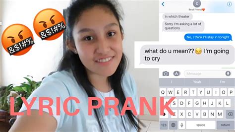 LYRIC PRANK ON BEST FRIEND SHE ALMOST CRIED YouTube