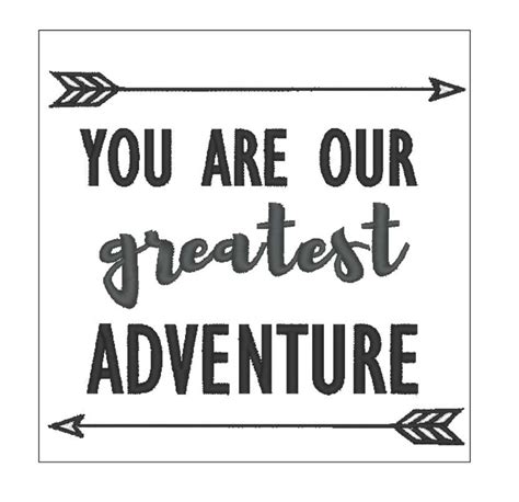 You Are Our Greatest Adventure Boho Word Art Embroidery Etsy