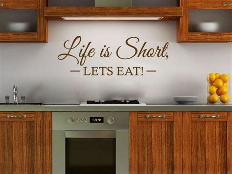 Kitchen Wall Quote Lets Eat Wall Art Sticker Etsy