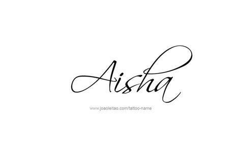 Aisha Name Tattoo Designs | Tattoo designs, Letter art design, Name