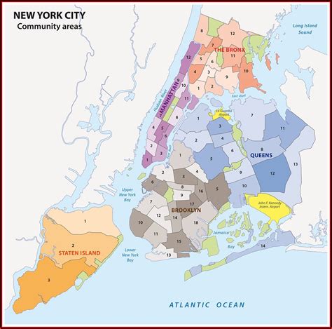 Map Of New York City Boroughs And Neighborhoods Map Resume Examples