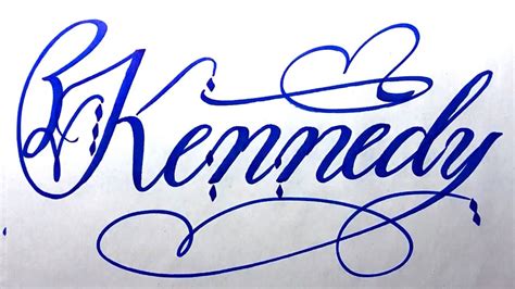 Kennedy Name Signature Calligraphy Status Moderncalligraphy Cursive