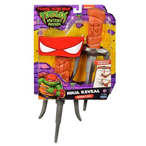 Teenage Mutant Ninja Turtles Mutant Mayhem Ninja Reveal Raphael S Sais Toys And