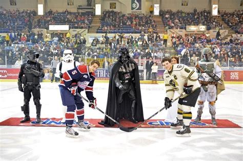 Vader Doing The Ceremonial Puck Drop Rhockey