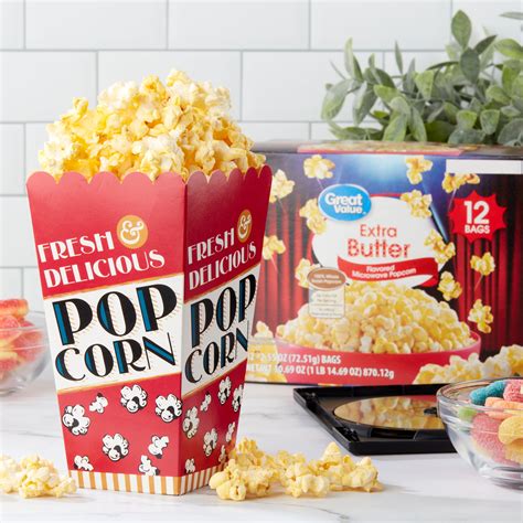 Great Value Butter Microwave Popcorn, Oz, 24 Count