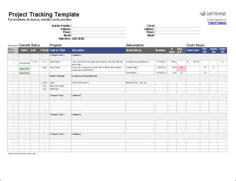 Project Management Tracking Templates Free Excel