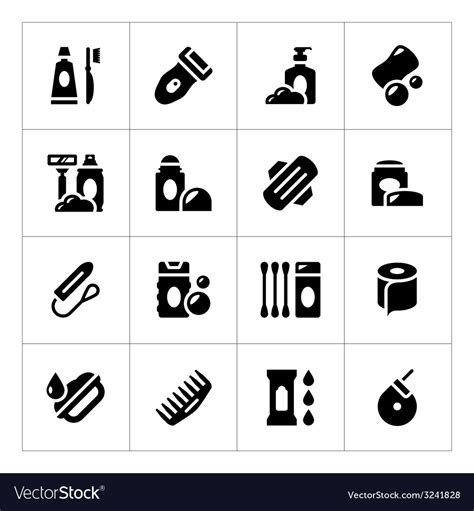 Set Icons Of Hygiene Royalty Free Vector Image