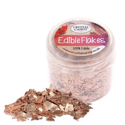 Edible Flakes Rose Gold Love 6 Grams By Crystal Candy Gold Dessert Savoury Cake Beautiful