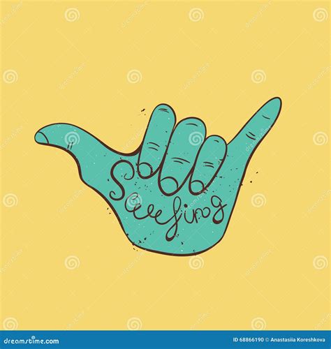 Hang Loose Hand Sign Svg