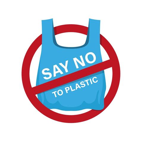 5 Ace Say No To Plastic Sticker Postersave Environmentno Plasticsave