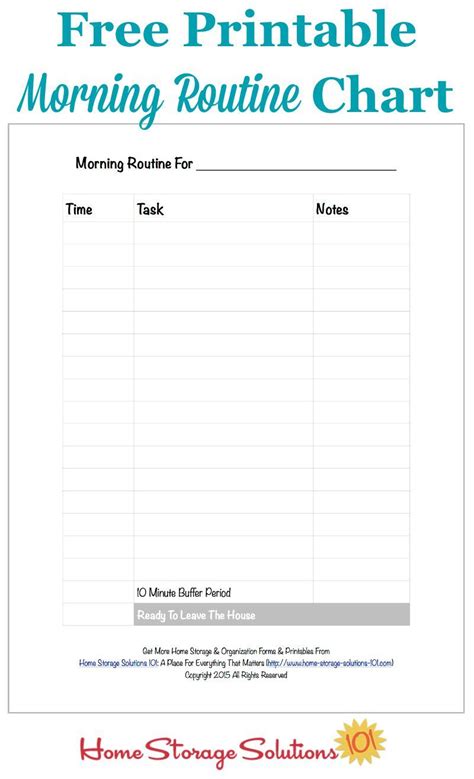 Free Printable Morning Routine Chart Plus How To Use It Each Day