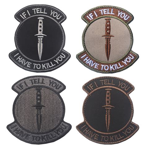 If I Tell You Tactical Morale Patch Emblem Hook And Loop Army Embroidery