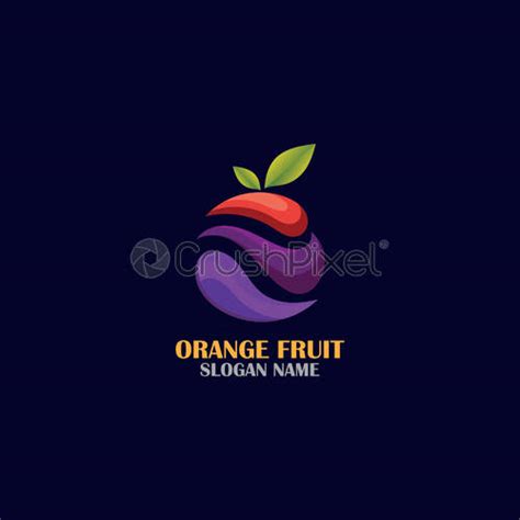 Orange Fruit Logo Design Concept Vector Orange Logo Template
