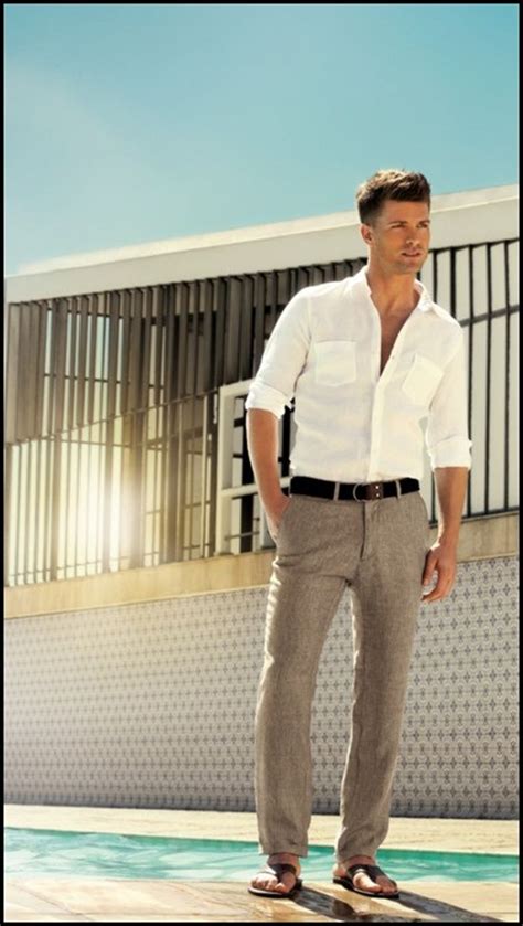 Mens Beach Formal Homens Bem Vestidos Homens Praia