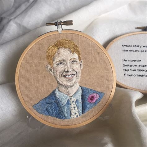 4 Inch Custom Embroidery Portrait Embroidery Portrait Etsy