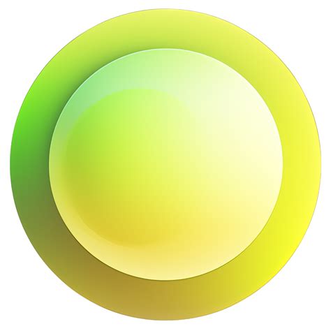 Green And Yellow Button Isolated On White Background Vector