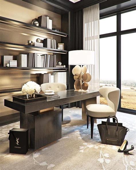 Professional Design Institute™ On Instagram “perfect Home Office Design Elegant Stylish