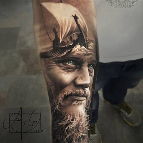 10 Badass Ragnar Tattoos For Vikings Fans Tattoodo