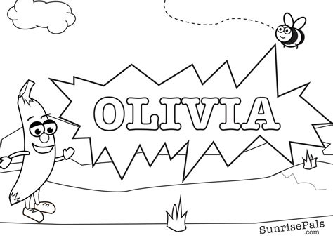 Olivia Name Graffiti Coloring Pages Coloring Pages